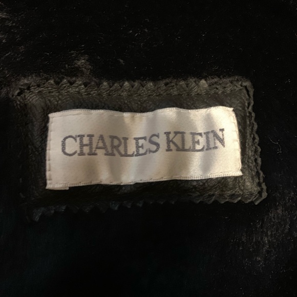 Charles Klein Leather Faux Fur Overcoat Co… - Picture 4 of 8